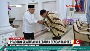 Silaturahmi Lebaran ke Kediaman Wapres, Prabowo Jadi Menteri yang Pertama Berkunjung