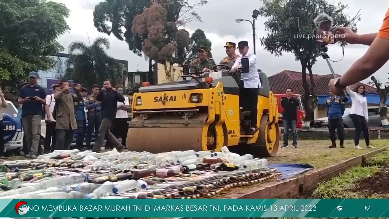 Polresta Bogor Musnahkan Minuman Keras Hasil Sitaan Selama Ramadan 2023