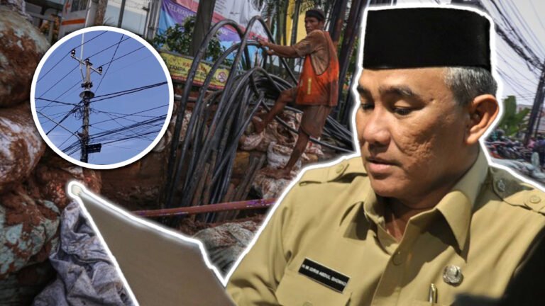 Dari Jalan Utama Hingga Pemukiman Warga, Kabel Semrawut Bikin Depok Makin Kusut