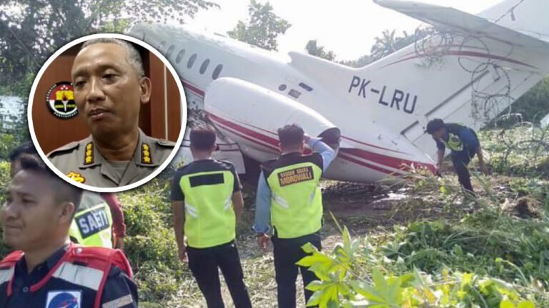Pesawat Jet Hawker PK LRU Tergelincir di Morewali, Seluruh Penumpang Dievakuasi