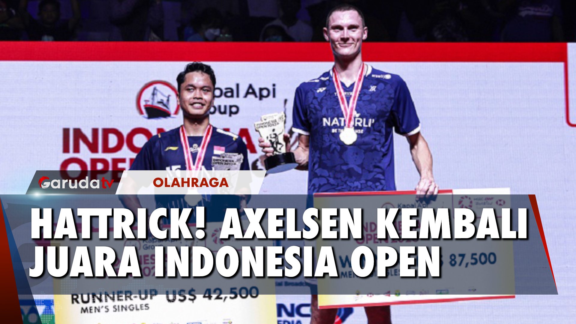 Juara Indonesia Open 2023, Axelsen Masih Terlalu Tangguh Untuk Ginting!