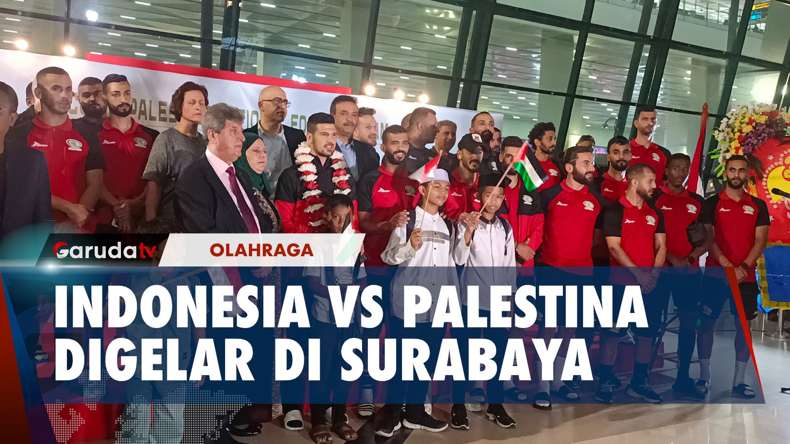 Jelang FIFA Match Day di Surabaya, Timnas Palestina Tiba di Indonesia
