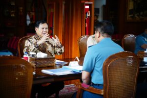 Menhan Prabowo dan KSAL Diskusikan Peningkatan Kapabilitas Angkatan Laut