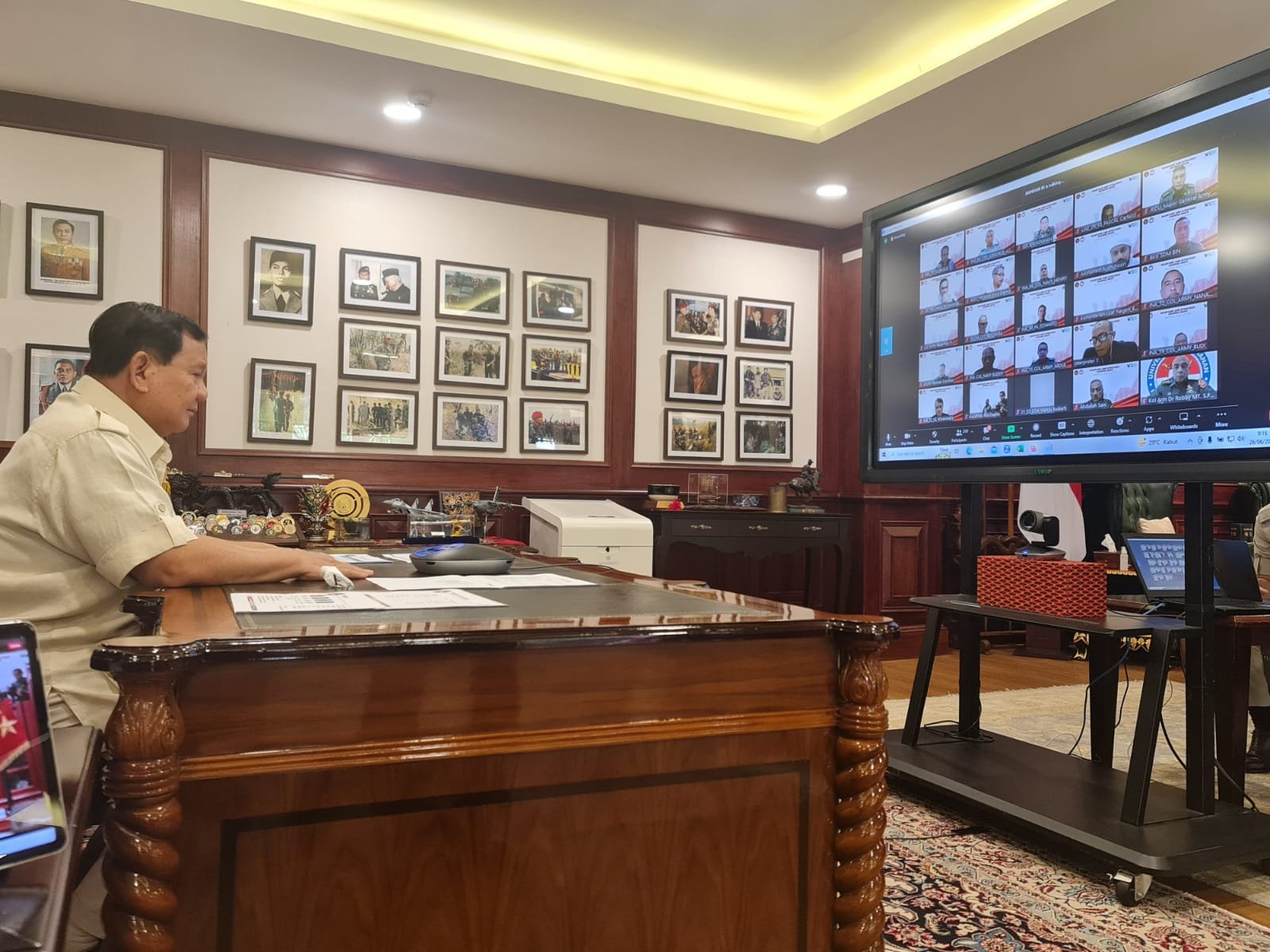 Menhan Prabowo Subianto Buka Kursus Warfare and Strategy