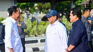 Prabowo Subianto dan Erick Thohir Dampingi Presiden Jokowi Kungker di Jatim