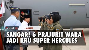 Bangganya Prabowo 6 Kru Pesawat Super Hercules TNI-AU Perempuan