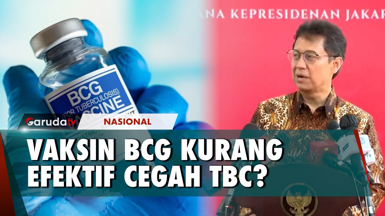 Menteri Kesehatan, Budi Gunadi Sadikin, mengatakan bahwa pemerintah saat ini sedang mengkaji tiga vaksin untuk vaksinasi tuberkulosis atau TBC bagi masyarakat. Sebab, pemerintah menilai efektivitas vaksin BCG rendah. Saat ini, vaksin BCG diberikan untuk memberikan perlindungan terhadap penyakit TBC.