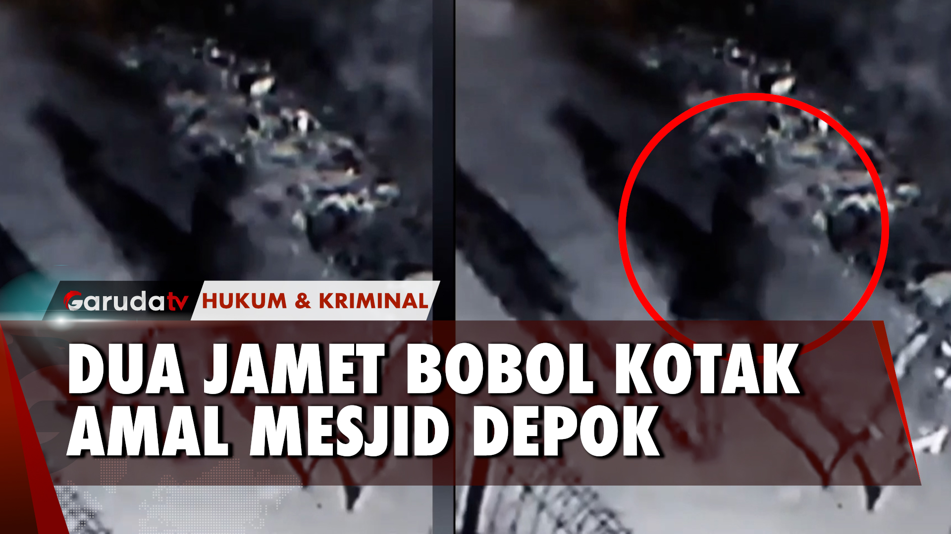 Kawanan Bandit Pembobol Kotak Amal di Mesjid Terekam CCTV