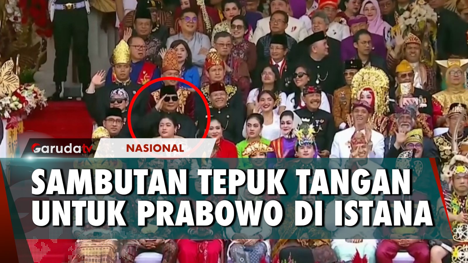 Sambutan Riuh Tepuk Tangan untuk Prabowo saat Upacara Kemerdekaan