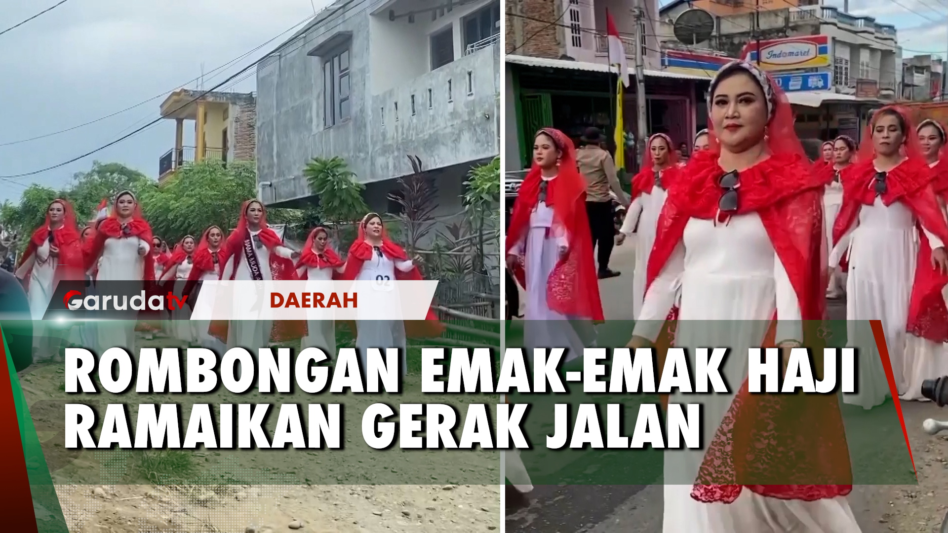 Rombongan 'Ibu Hajah' Ramaikan Gerak Jalan di Sulawesi Selatan