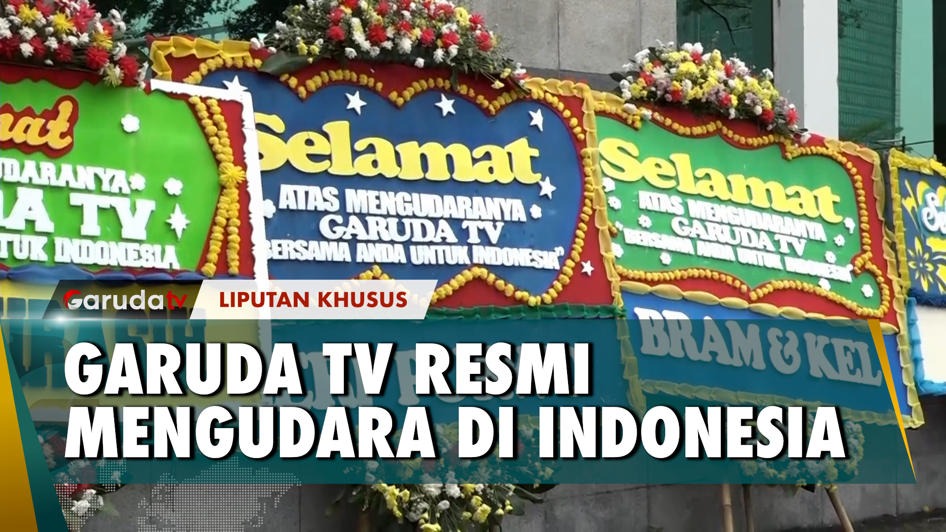 GARUDA TV akhirnya resmi mengudara di saluran UHF televisi Indonesia. Kami mengucapkan terima kasih banyak atas perhatian, doa, serta harapan yang diberikan oleh sejumlah instansi publik, korporasi, dan masyarakat kepada GARUDA TV.