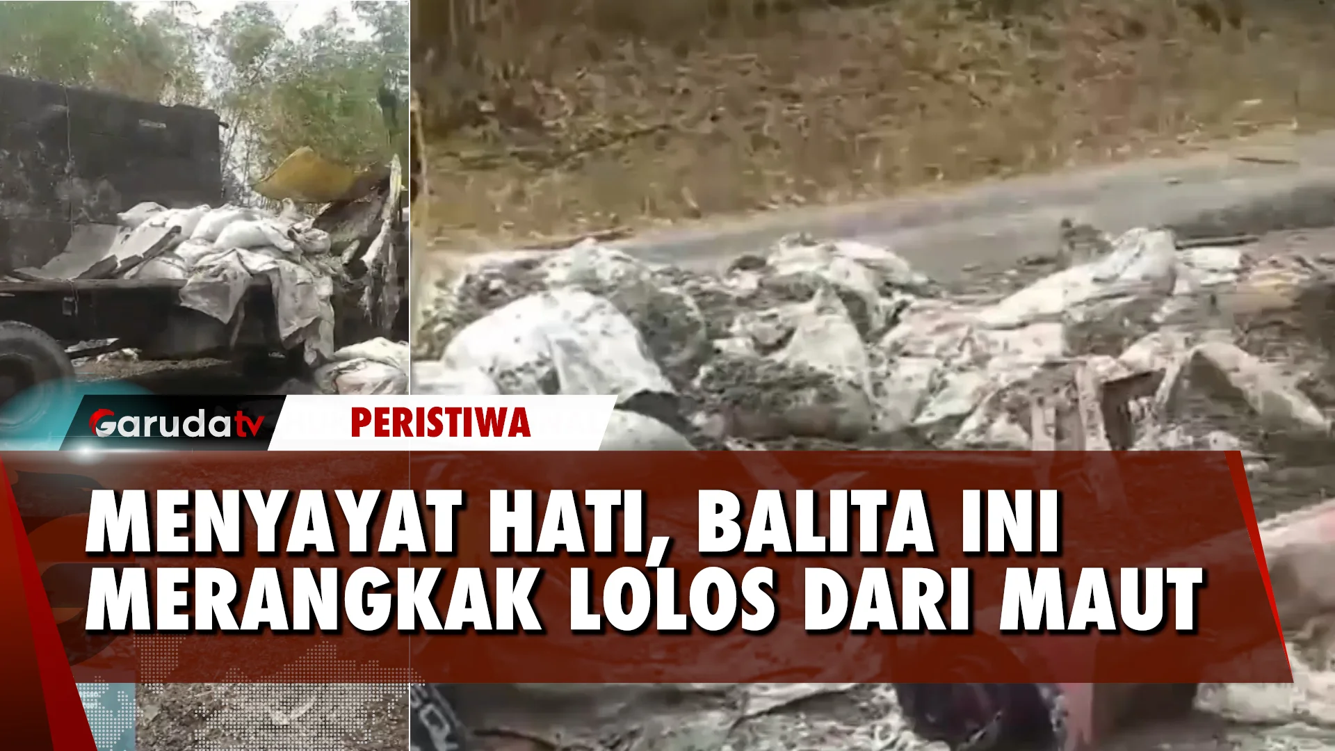 Ajaib! Balita Ini Lolos dari Kecelakaan Truk Besar di Sekitarnya