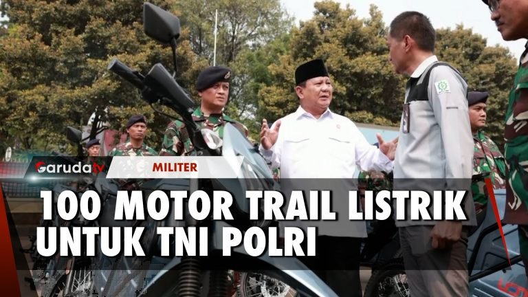 Prabowo Serahkan 100 Motor Trail Listrik untuk 3 Matra TNI dan Polri