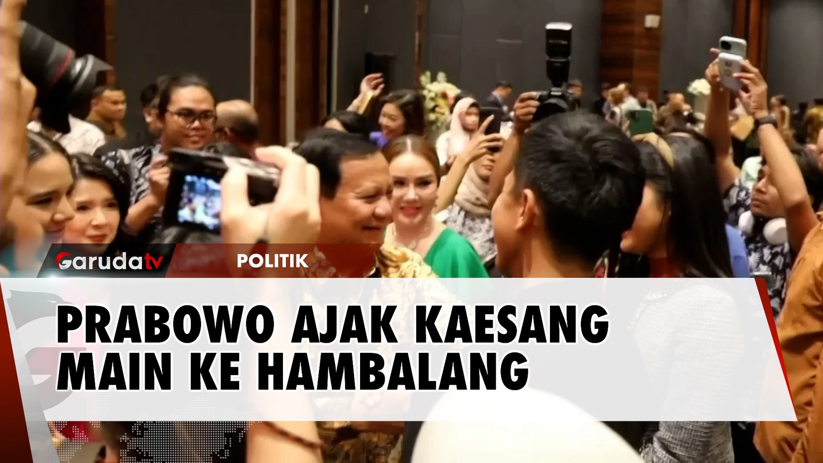 Bertemu Kaesang di Ulang Tahun Luhut, Prabowo: Kapan ke Hambalang?