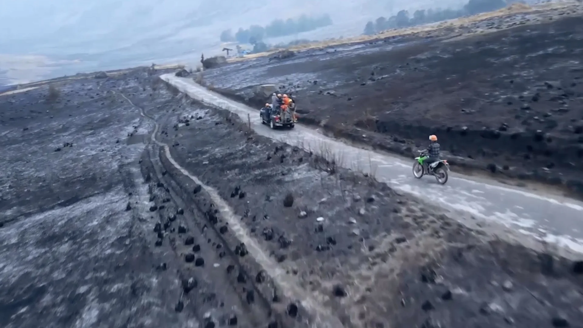 Dampak Kebakaran, Kawasan Bromo Hangus Sejauh Mata Memandang