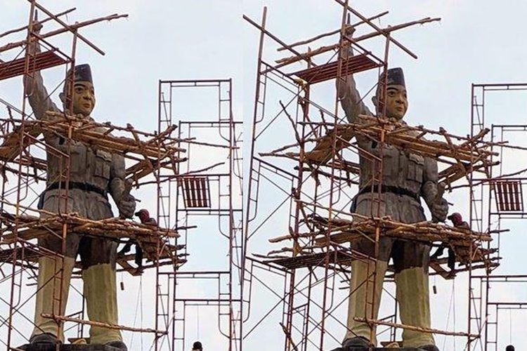 Dibangun Dengan Anggaran 500 Juta, Patung Soekarno di Banyuasin Menuai Kontroversi