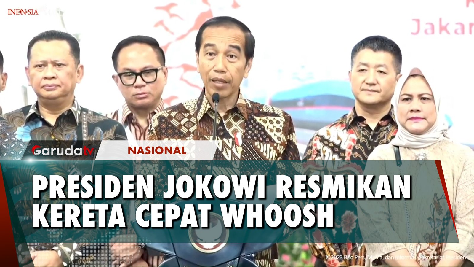 Kereta Cepat Whoosh Diresmikan Presiden Jokowi pada 2 Oktober 2023