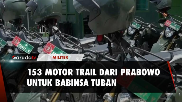 Menhan RI Prabowo Serahkan Bantuan 153 Unit Motor Trail untuk Babinsa