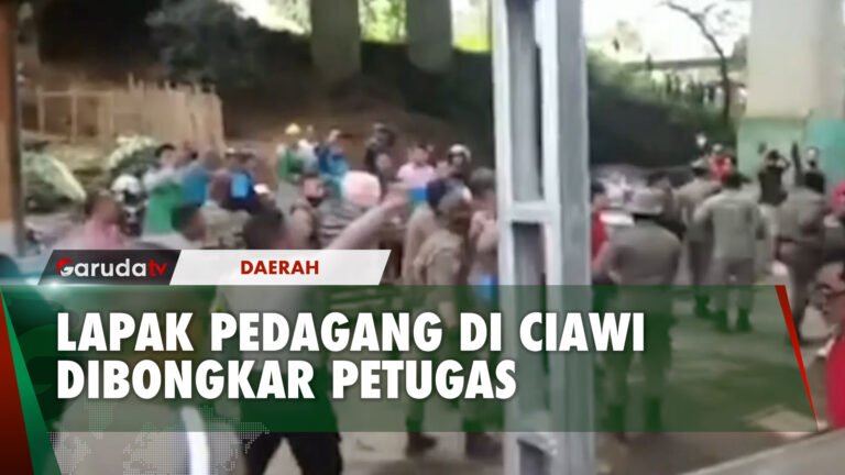 Tolak Pembongkaran, Pedagang dan Satpol PP Ciawi Terlibat Bentrok