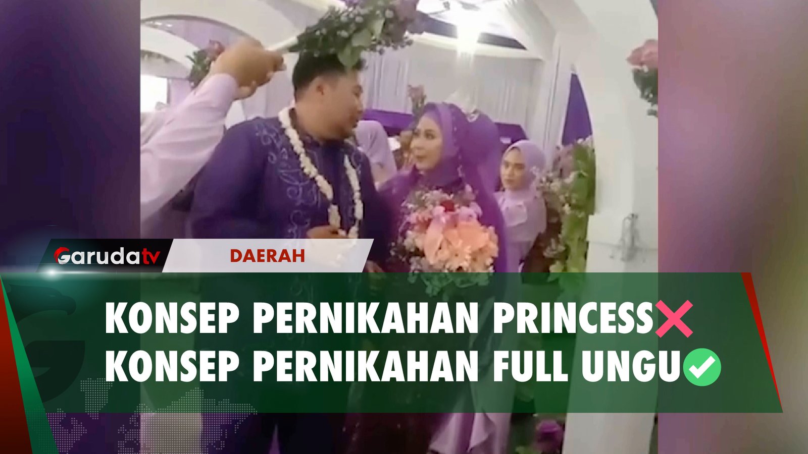 Konsep Pernikahan Gak Biasa, Mulai dari Alat Makan Hingga Pengantin Serba Ungu!