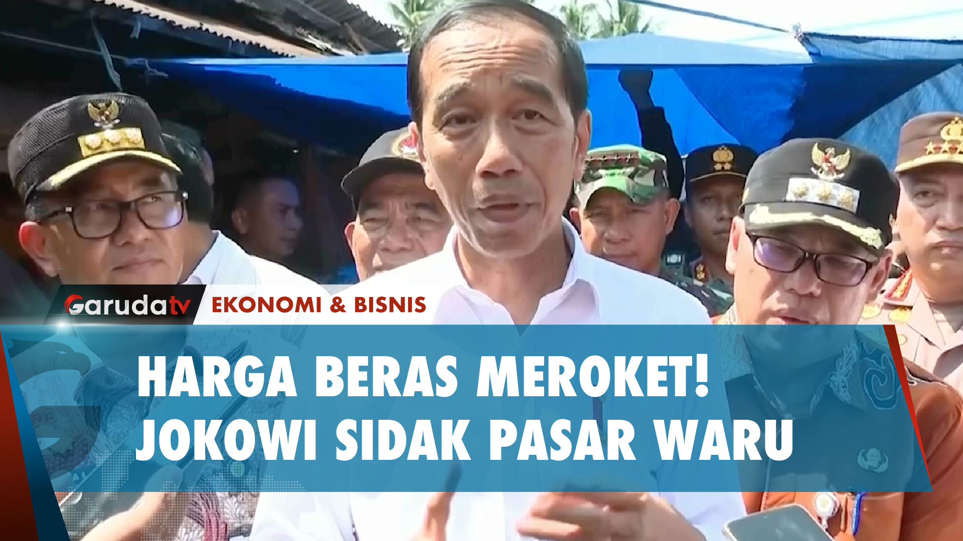 Presiden Joko Widodo Tinjau Langsung Harga Pokok di Pasar Waru