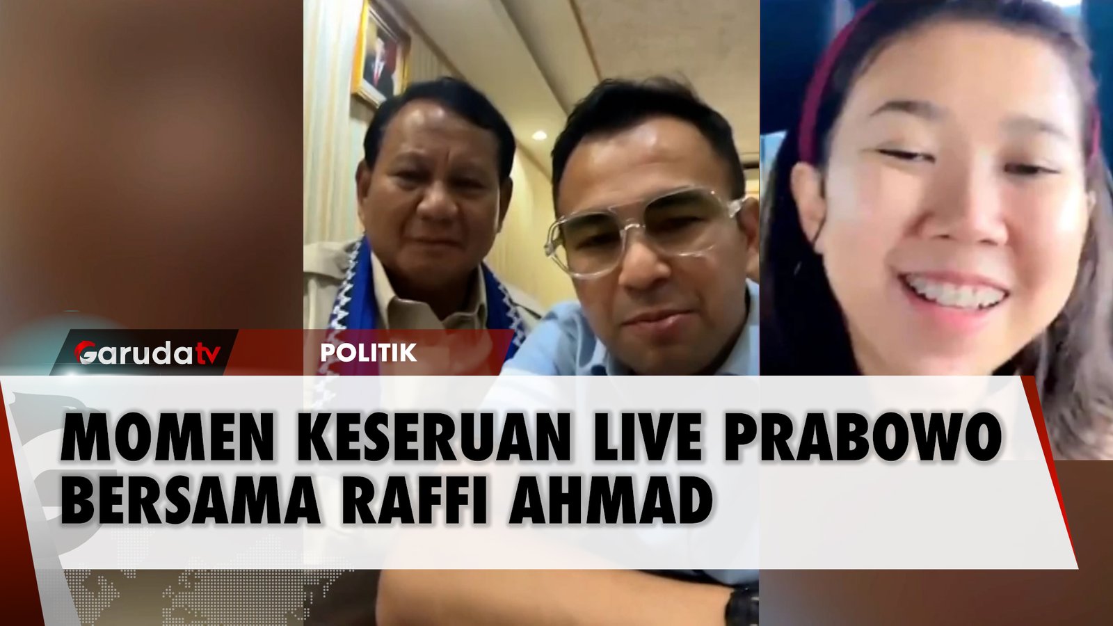 Keseruan Live Instagram Prabowo bersama Raffi Ahmad, Aurel dan Atta Halilintar