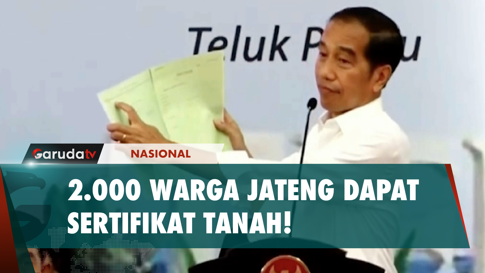 Presiden Jokowi Serahkan 2.000 Sertfikat Tanah ke Warga Jateng