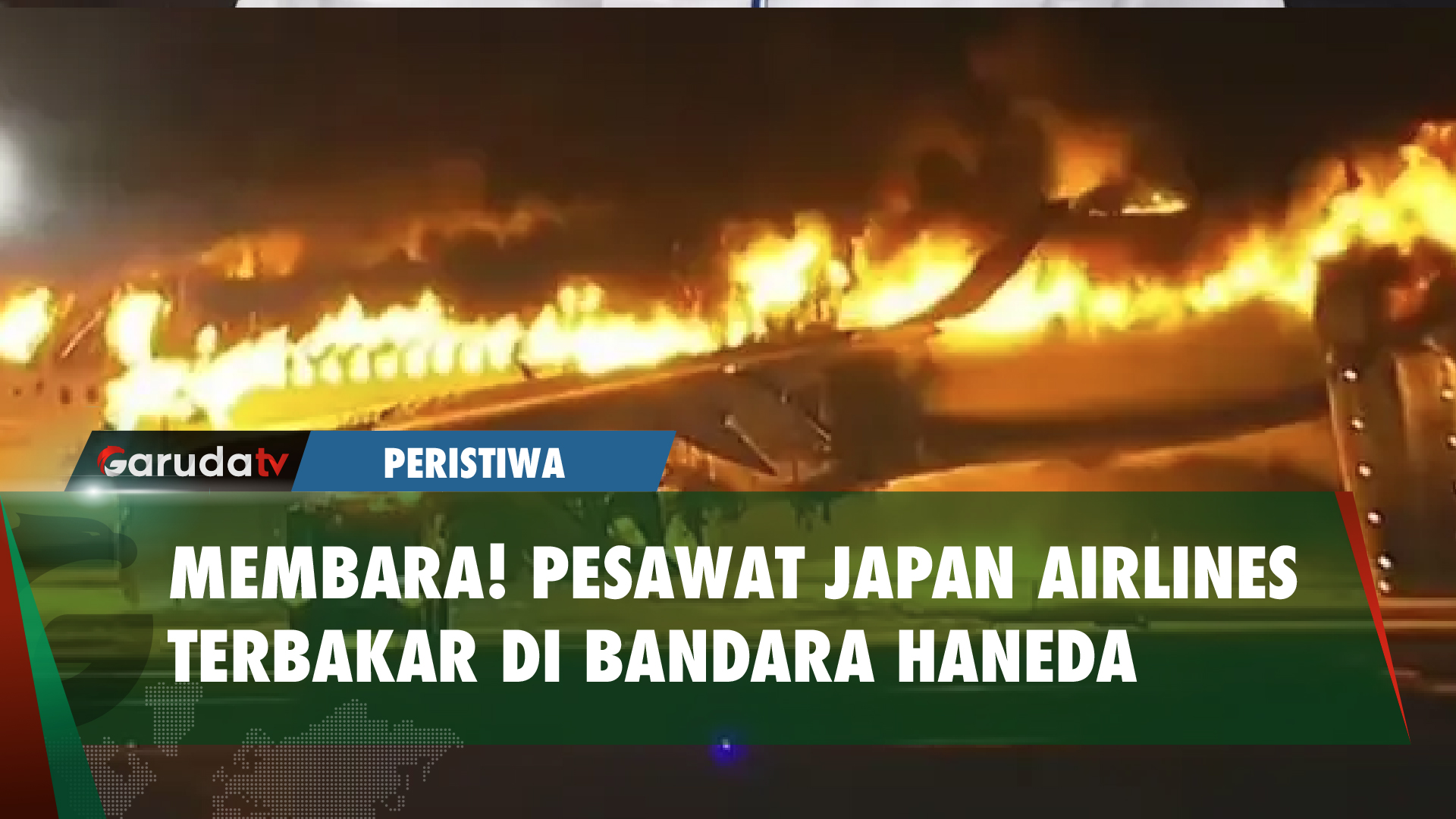 Diduga Tabrakan, Pesawat Japan Airlines Terbakar di Bandara Haneda