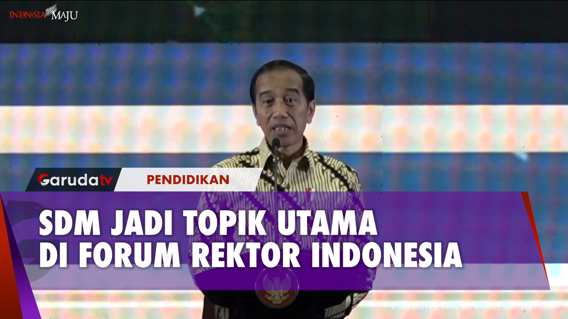 Bahas peningkatan SDM, Presiden Jokowi Buka Konvensi Forum Rektor Indonesia