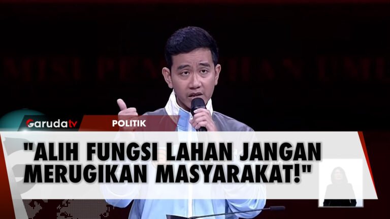 Gibran Tegaskan Alih Fungsi Lahan Jangan Sampai Merugikan Masyarakat