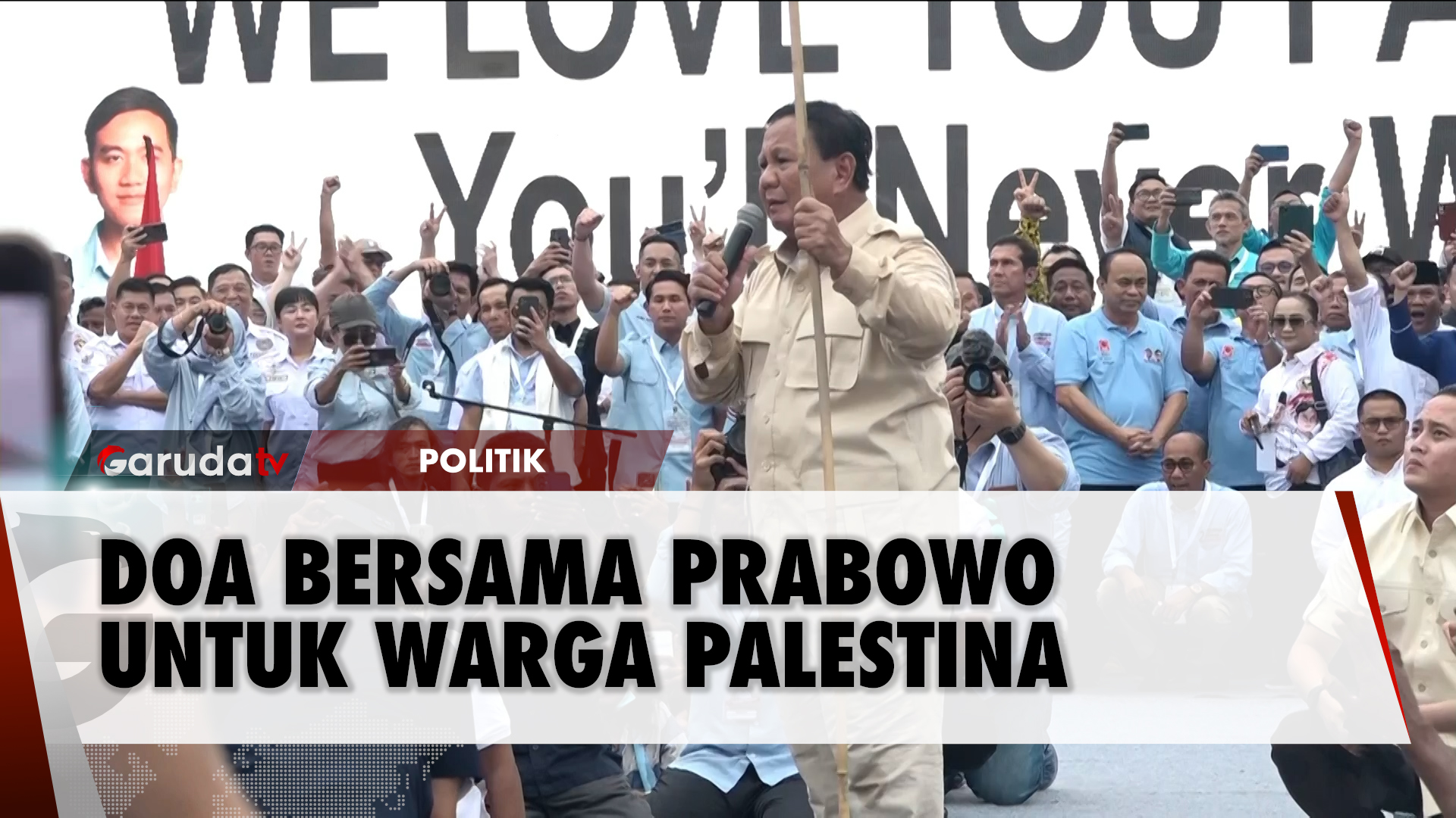 Kampanye di Batam, Prabowo Ajak Warga Berdoa untuk Palestina
