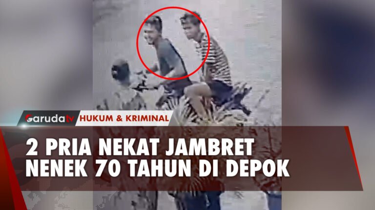 Tega! Pemuda Jambret Kalung Emas 10 Gram Seorang Nenek di Depok