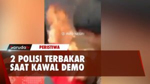 2 Anggota Polisi Terbakar Saat Amankan Demo di Konawe!
