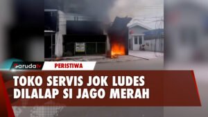 Jago Merah Ngamuk di Jatiwaringin, Toko Servis Jok Hangus Dilalap Api