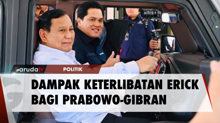 Dukungan Erick Thohir Perbesar Peluang Prabowo-Gibran Menang Satu Putaran