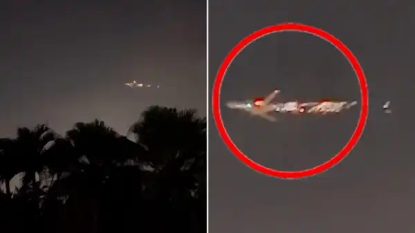 Pesawat Boeing Atlas Air 747 Mendarat Darurat Karena Mesin Terbakar