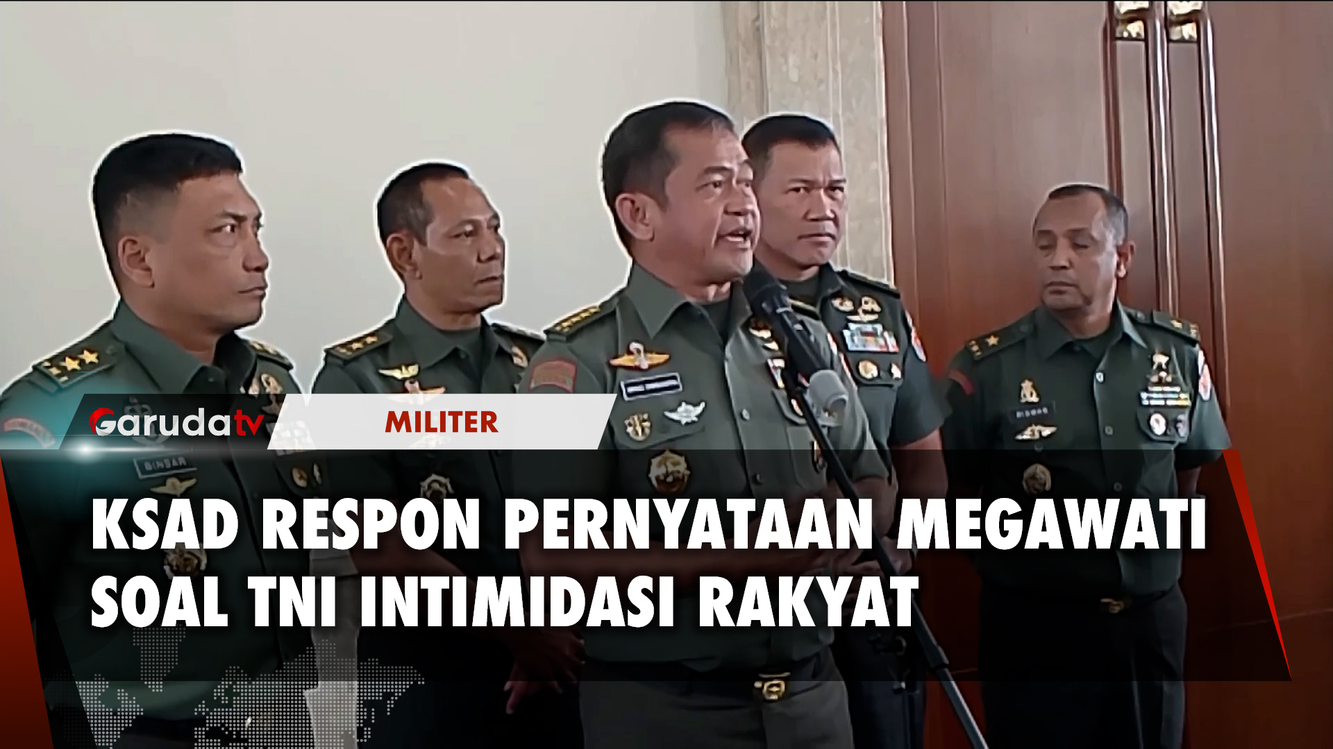 KSAD Balas Sentilan Megawati Sebut TNI Intimidasi Rakyat