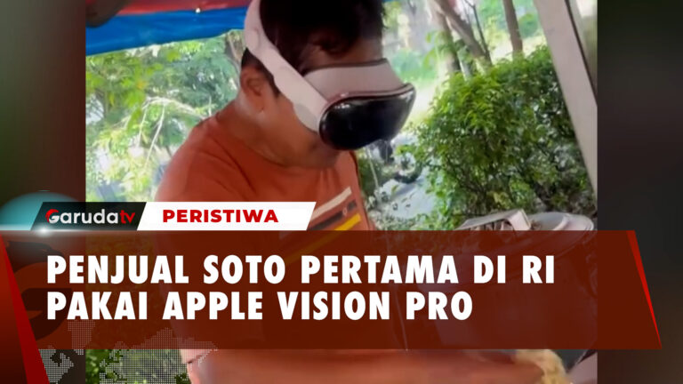 Viral! Penjual Soto Pakai Apple Vision Pro Untuk Catat Orderan