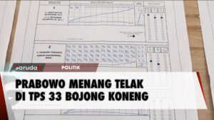 Prabowo Menang Telak Di TPS 33 Bojong Koneng Tempat Prabowo Nyoblos