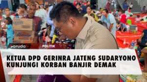 Ketua DPD Gerindra Jawa Tengah Sudaryono Mengunjungi Korban Banjir Kabupaten Demak