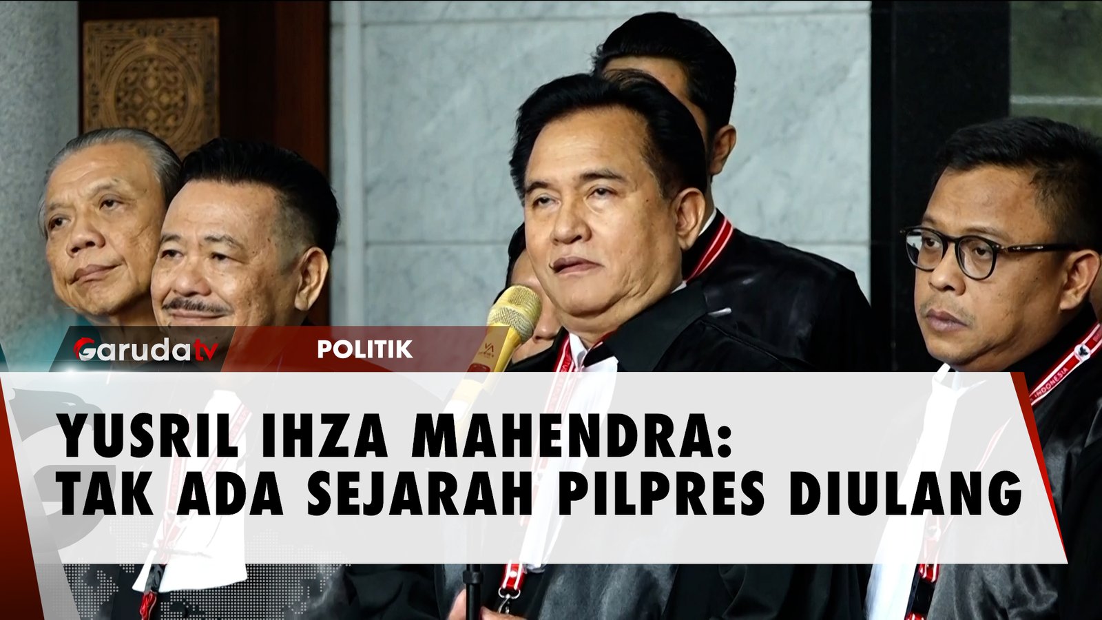 Yusril soal Gugatan Ganjar- Tak ada Aturan Pilpres Dapat Diulang Seluruhnya