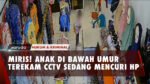 Seorang Anak di Bawah Umur Terekam CCTV Gasak Satu Unit HP di Toko Busan di Depok