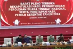 KPU Sahkan Hasil Rekapitulasi Suara Pemilu 2024 di 32 Provinsi