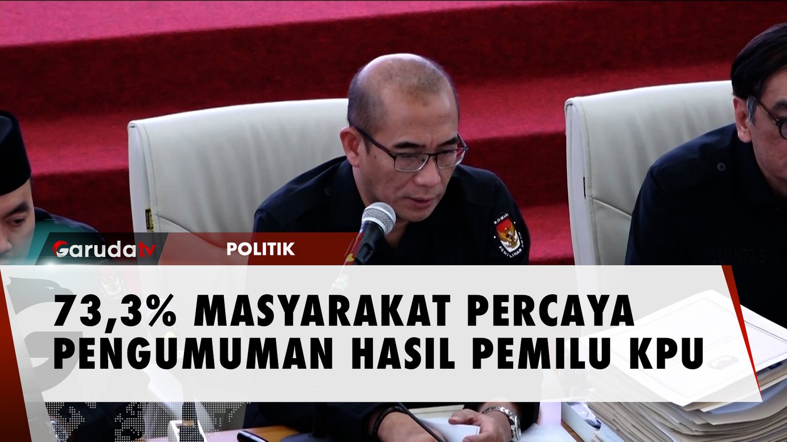 Lembaga Indikator Politik Rilis Sebanyak 73,3% Masyarakat Percaya Pengumuman Pemilu KPU