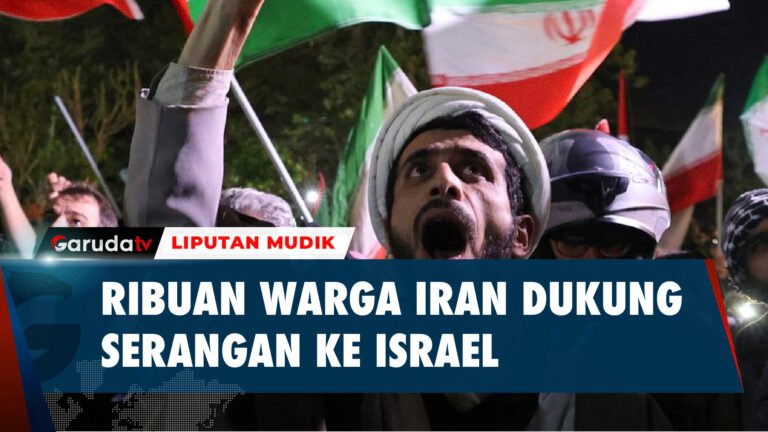 Sorak Gembira Warga Iran Turun ke Jalanan Dukung Serangan Iran ke Israel