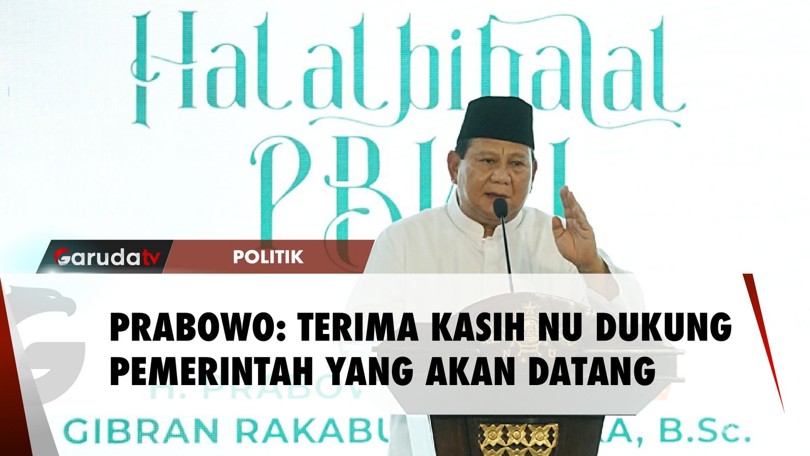 Presiden Terpilih Prabowo Subianto Hadiri Halalbihalal PBNU