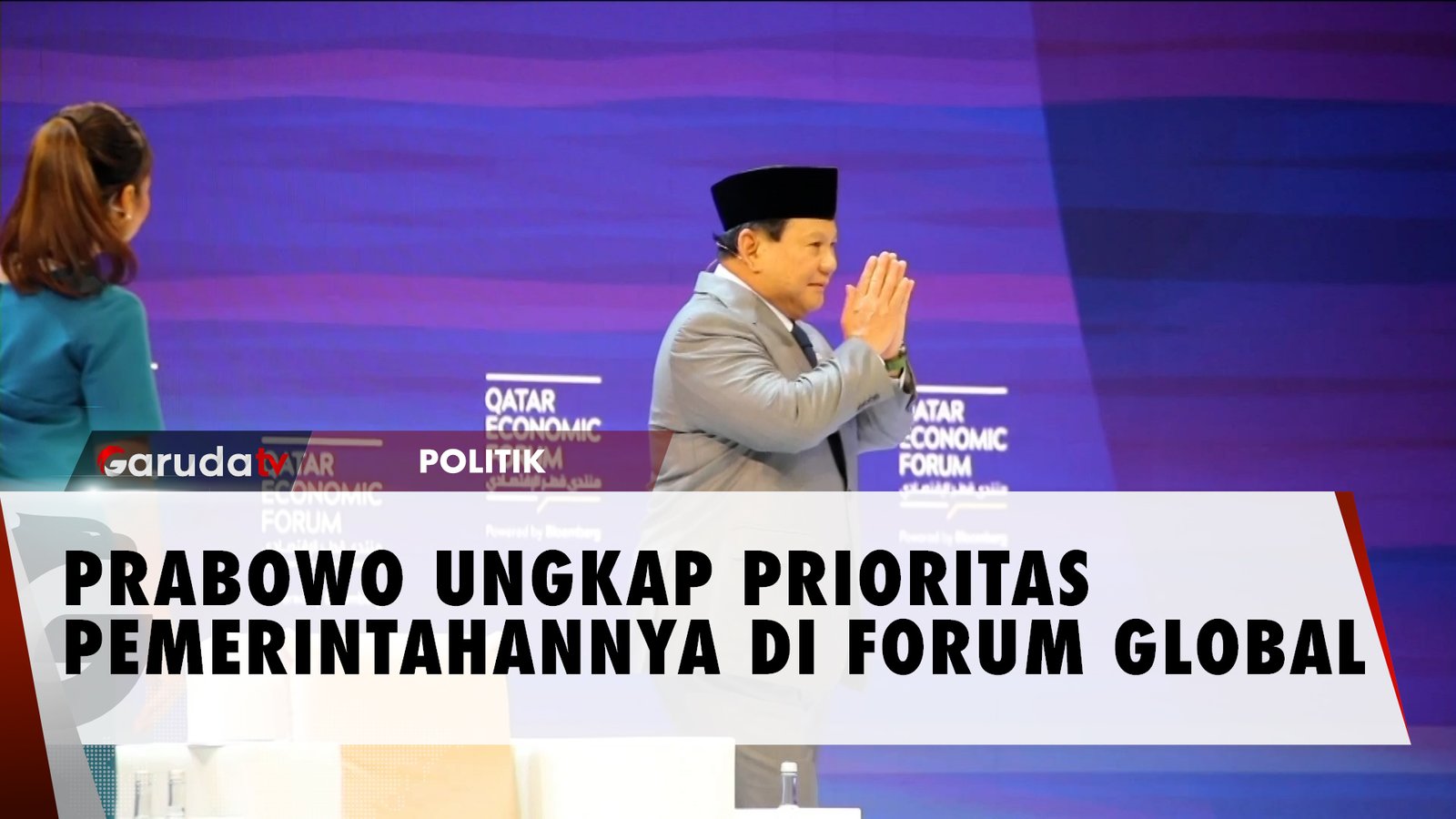 Prabowo Buka-Bukaan Ungkap Prioritas Pemerintahannya di Qatar Economic Forum