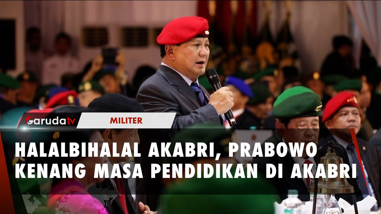 Prabowo Kenang Masa-Masa Digembleng Senior saat Hadiri Halalbihalal Akabri