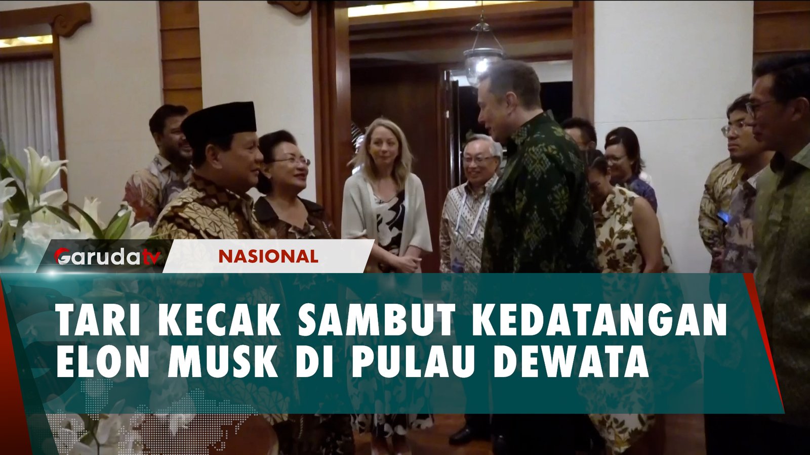 Pertemuan Prabowo dan Elon Musk Disambut Indahnya tarian Kecak asal Bali