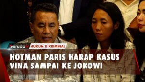 Kuasa Hukum Keluarga Vina, yaitu Hotman Paris Hutapea, meminta Presiden Joko Widodo turun tangan untuk mengawasi proses pengusutan kasus Vina di Cirebon. Hal tersebut diungkapkan oleh Hotman Paris setelah melihat adanya kejanggalan saat dihapusnya dua nama dari daftar pencarian orang atau DPO.